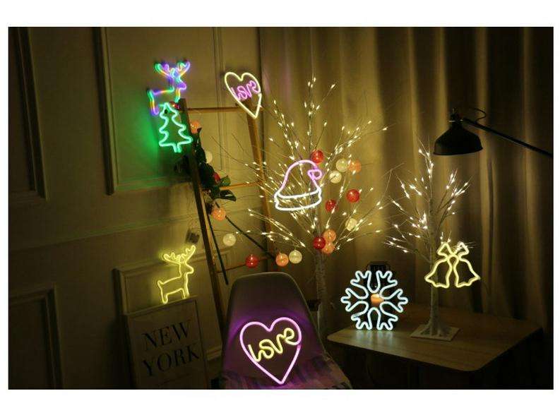 LED Birch Tree Light - Copper Wire Christmas and Landscape Decoration.
