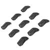 9PCS Club Head Covers Set Soft Fabric Shockproof Anti Slip Protective Headcovers for Iron Clubs Blac