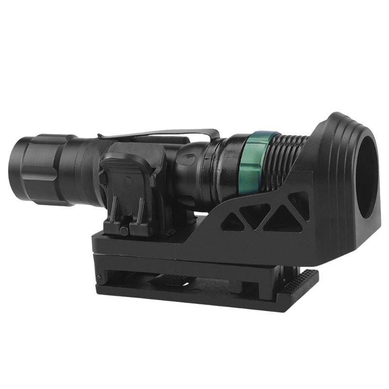 360 Angles Rotating Plastic Torch Set Quick Unplug Flashlight Holsters With Lever Side Lock System Universal Torch Set