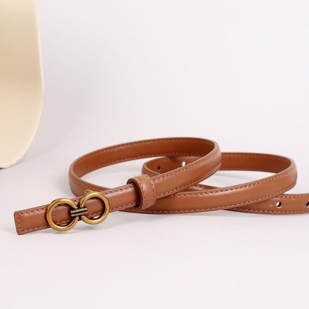 Styling Accessories Casual Geometric Belt PU Leather Thin Waistband High Quality Waist Seal