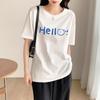 Women's Casual Short Sleeve T-Shirt Cute Cartoon Bear Print Loose Crew Neck Summer Basic Tee Top