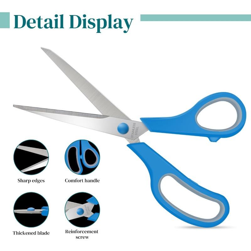 1PC Sewing Craft Scissors Multipurpose Heavy Duty Sharp Paper Scissors, Universal Stainless Steel Scissors for Home Office Student Teacher Supplies