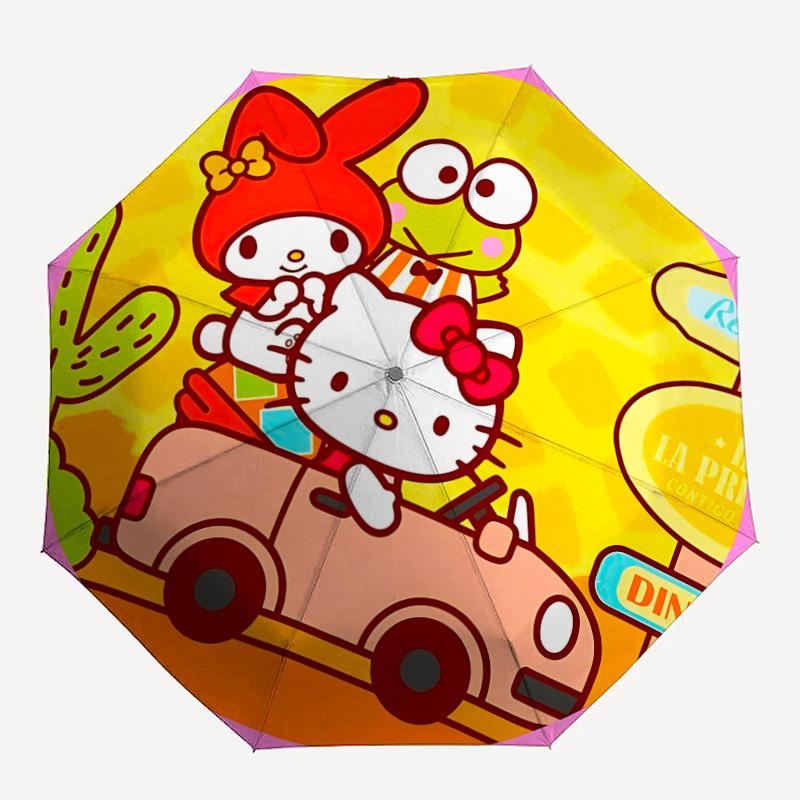 

1pc Hello Kitty Automatic Cute Umbrella 8-Bone Design Compact Gear for Outdoor Travel, Perfect Helloween Chrismas Gift for Friends or Family yy2509032