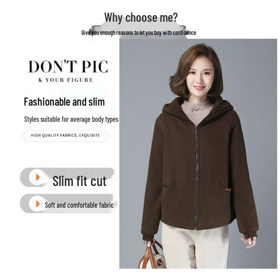 Women's Winter Fleece-Lined Cotton Coat – Mother's Style, Thickened Outerwear for Middle-Aged and Elderly, New Autumn/Winter Down Cotton Jacket