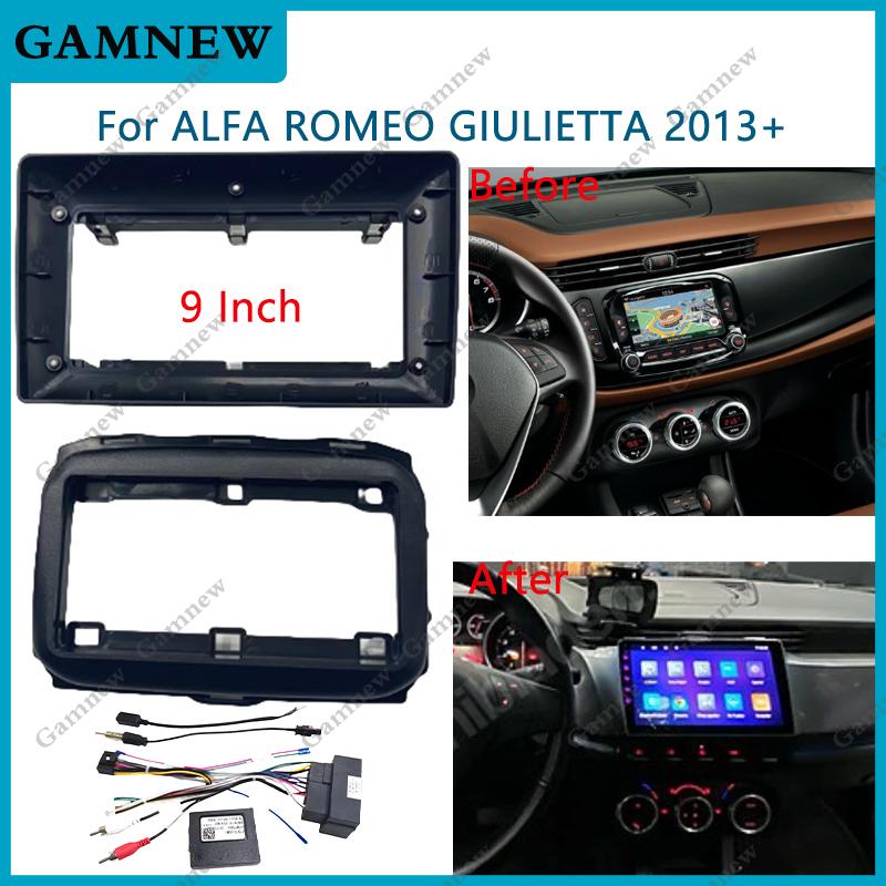 9 Inch Car Frame Fascia Adapter Canbus Box Decoder Android Radio Dash Fitting Panel Kit For Alfa Romeo Giulietta 2013+