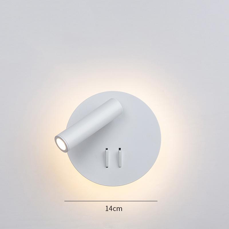 

Спальня рядом с настенным светильником светодиодный настенный светильник с выключателем лампа для чтения регулируемый угол освещения железо + алюминий + акрил AC90-260V Warm White (2700-3500K)