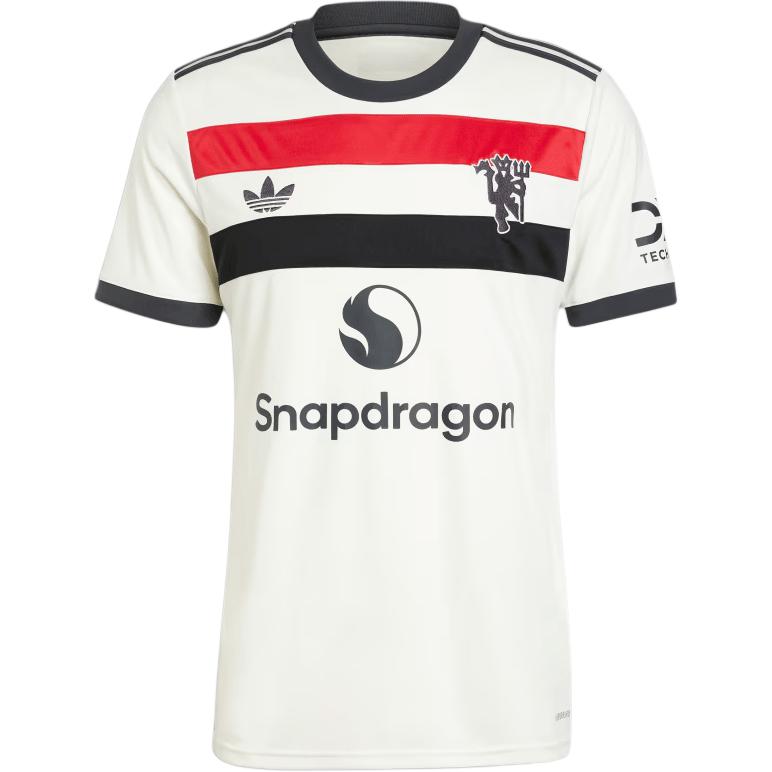 Adidas Manchester United 24/25 Third Jersey Slim Fit AEROREADY Soccer Jersey Men Off White IY7806 XS