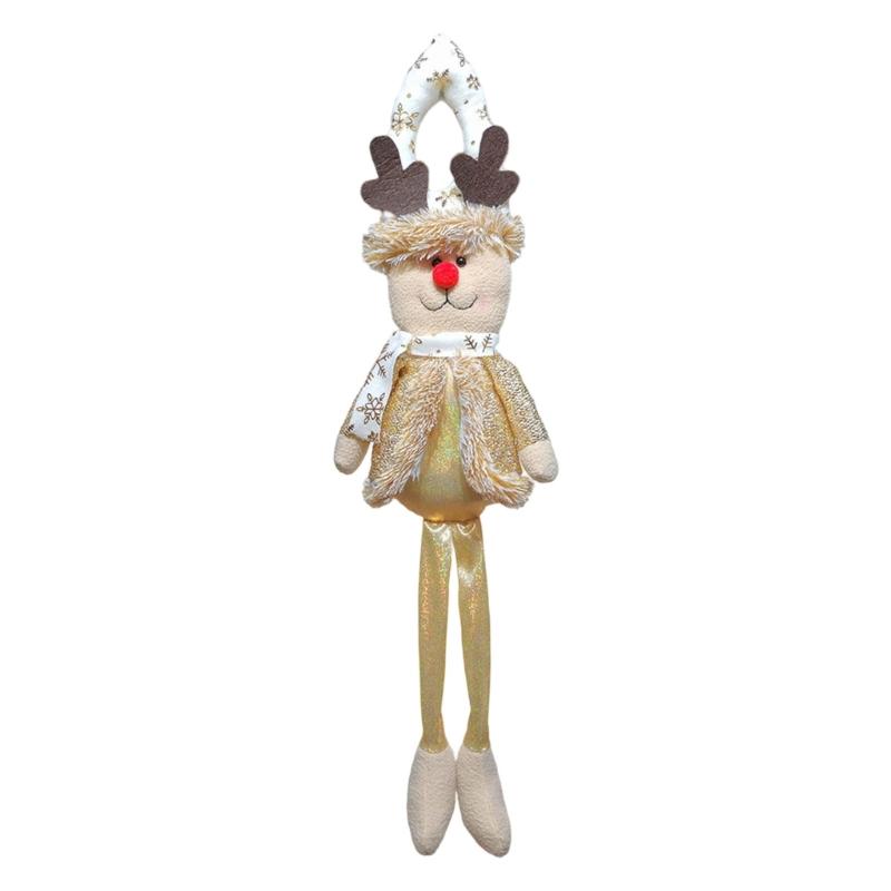 Christmas Doll Door Ornament Multipurpose Long Leg Doll Hanging Decoration For Tree Door Handle Bookshelf Curtain Window