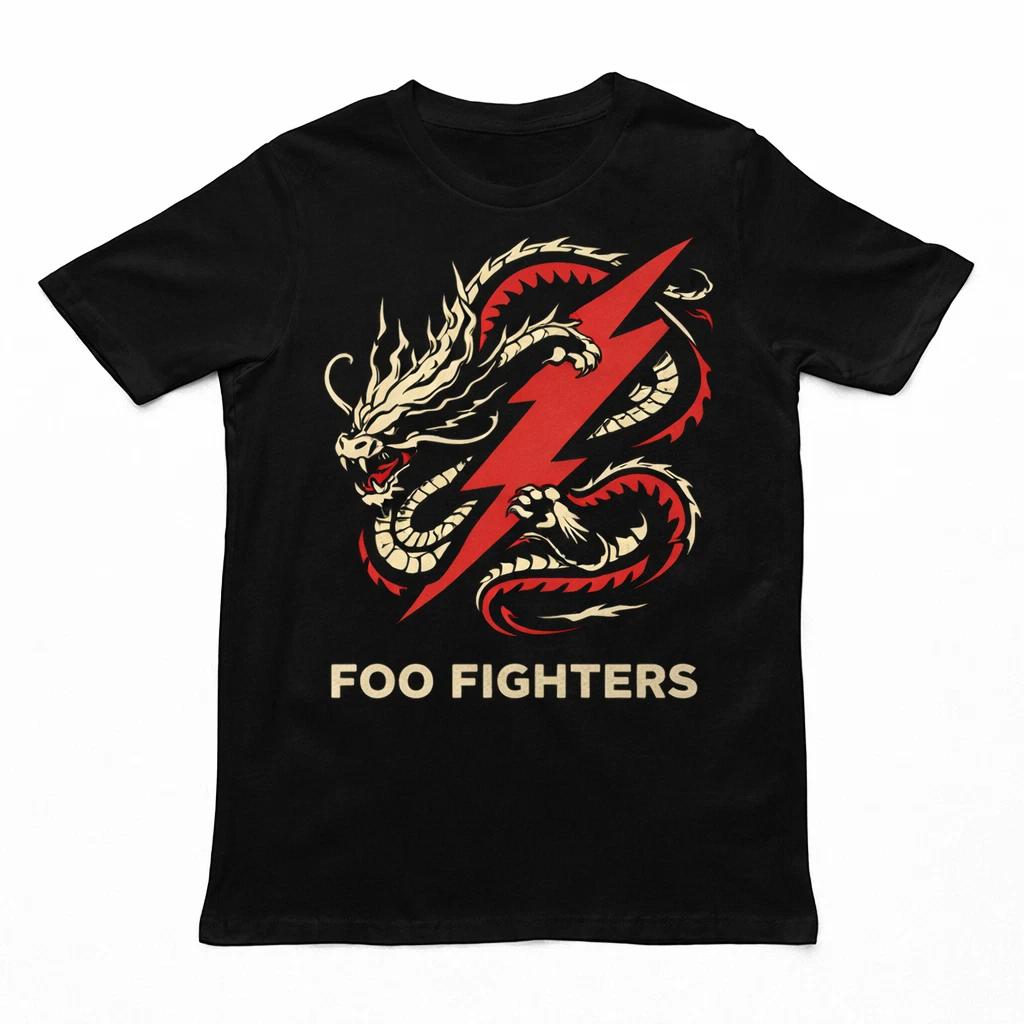 Dragon Graphic Rock T Shirt Men Black Fantasy Style Tee XL
