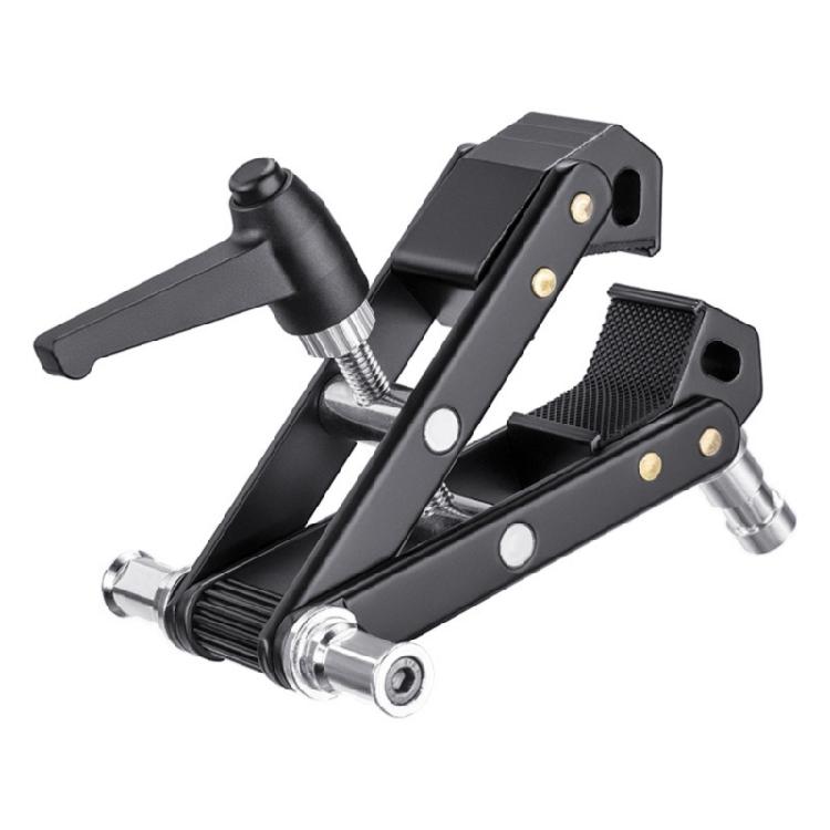Adjustable Metal Clamp Holder for Cameras and Tripods Fill Light Accessories with 12kg High Load Bearing Capacity Black