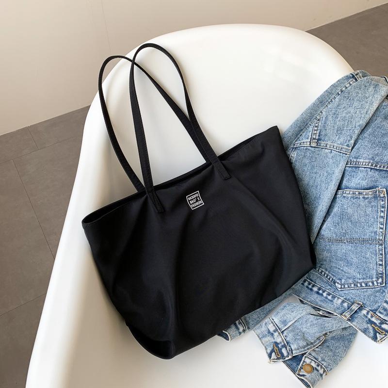 Classroom Commuting Bag, Canvas Bag, Waterproof, Nylon Bag, Large Bag, Casual, Ladies', Large Capacity, Shoulder Bag