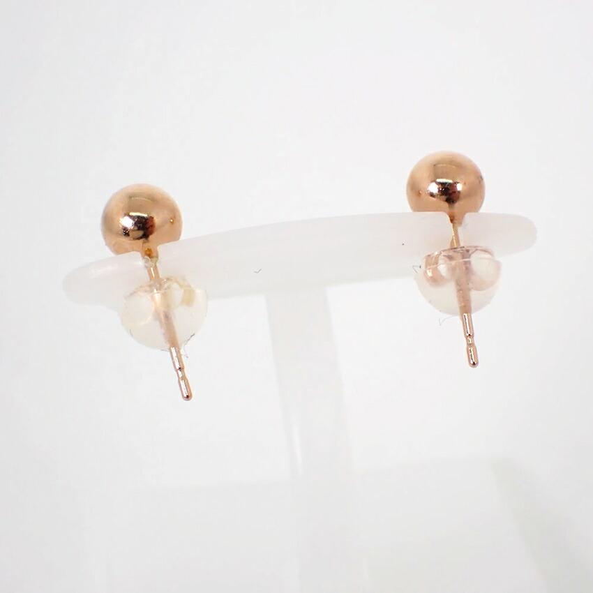 [Used] K18PG Ball Stud Earrings / J59-5