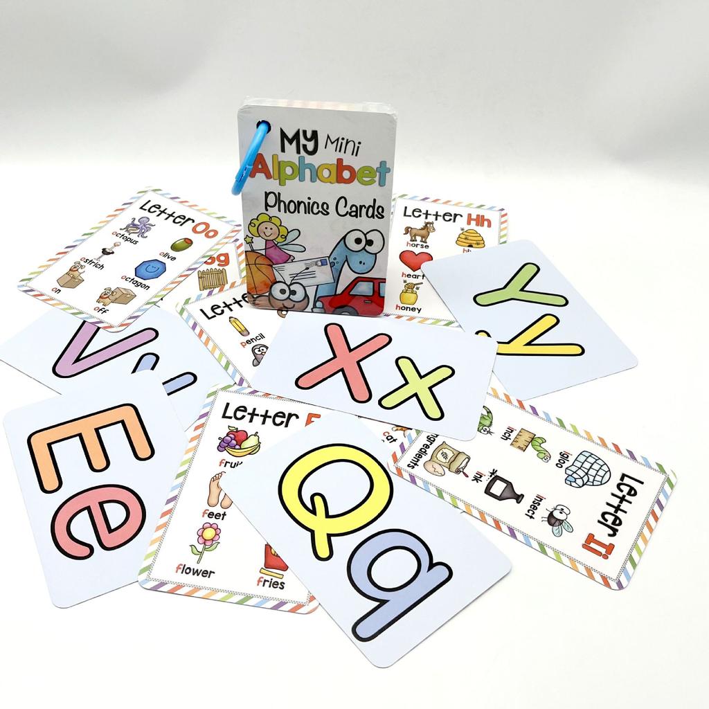 Non-Toxic 1/2Pcs English 26 Letters Alphabet Phonics Pocket Flash Cards Early Educational Learning English Word Toys