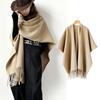 Foreign Trade Autumn and Winter Warm Thickened Solid Color Imitation Cashmere Scarf Winter Shawl Scarf Women's Versatile Fringed Shawl