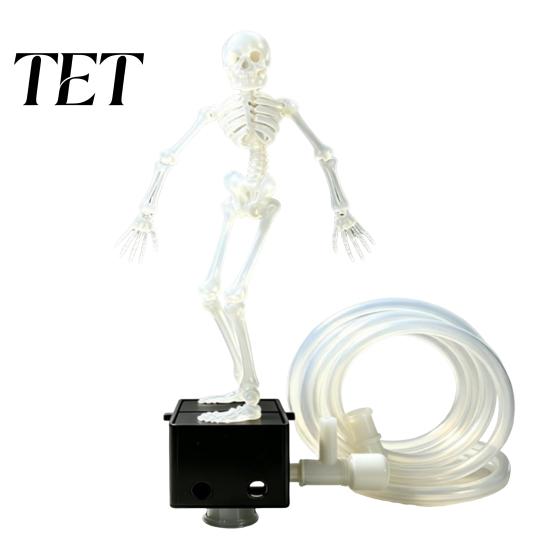 Horror Fish Tank Accessories Halloween Aquarium Dancing Skeleton, Bubble Driven Moving Joints Skeleton Dynamic Ornament Ornament, Realistic