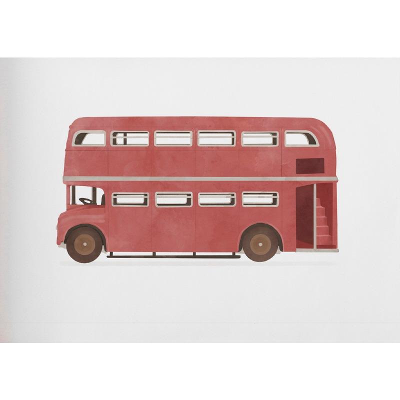 Cartoon Transport Vehicle Illustration Series Theme Canvas Printing Fashion Popular Color Mural Studio Home Decoration Art Gifts