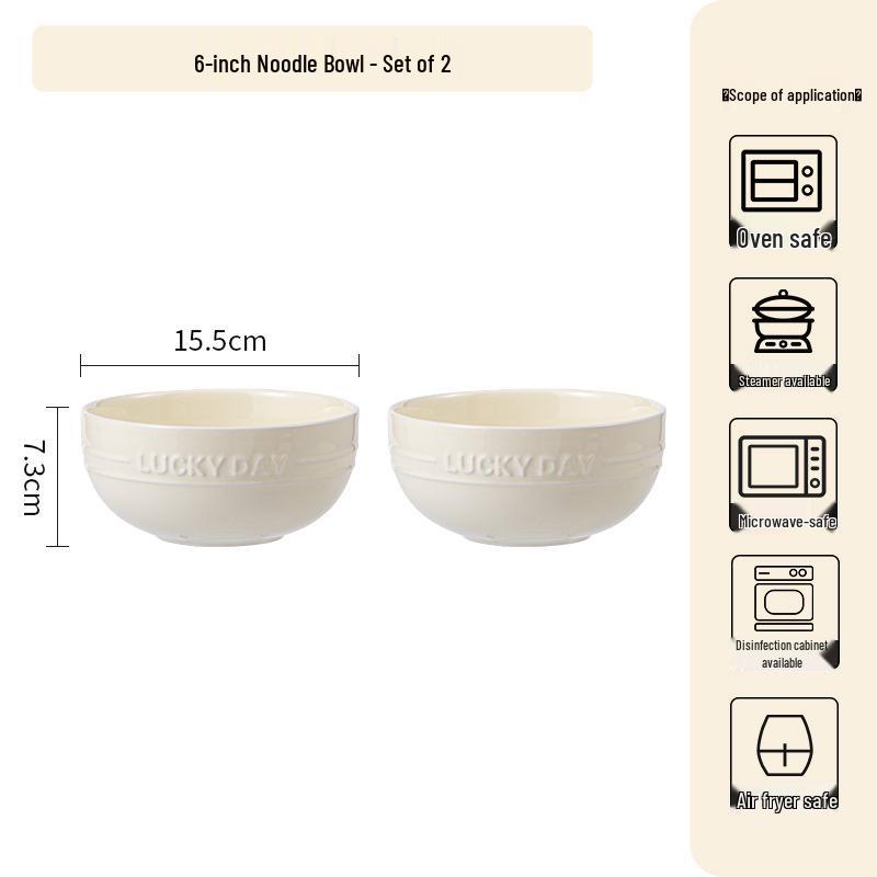 Cremefarbenes Keramikschüssel- & Geschirrset: Leichter Luxus Heim Ess-Set mit Schalen, Tellern, Essstäbchen - Perfekte Umzugsgeschenkbox