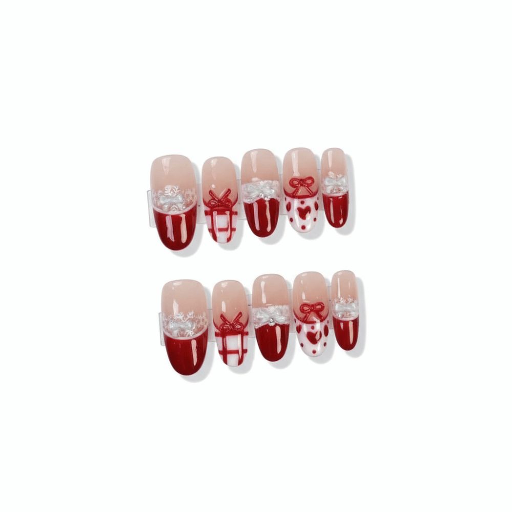 Super Shiny Valentine's Day New Nail Art Press On Nails For Women and Girls