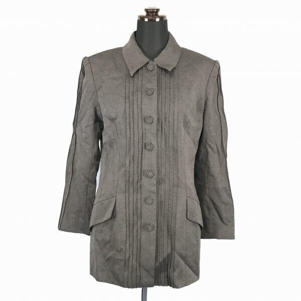 USED/Made In Japan HANAE MORI Jacket Shoulder Pad 38 Women Dark Gray Formal