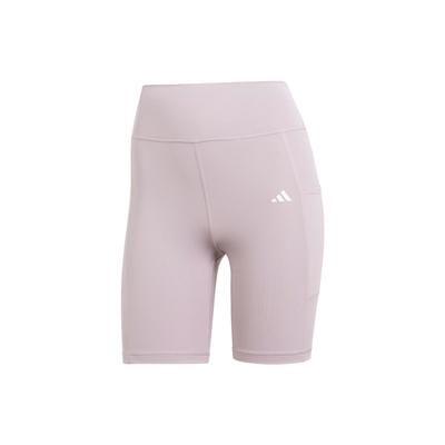 Optime 7-Inch Leggings With Solid Color Logo Women Bottoms Light-Purple IT9100