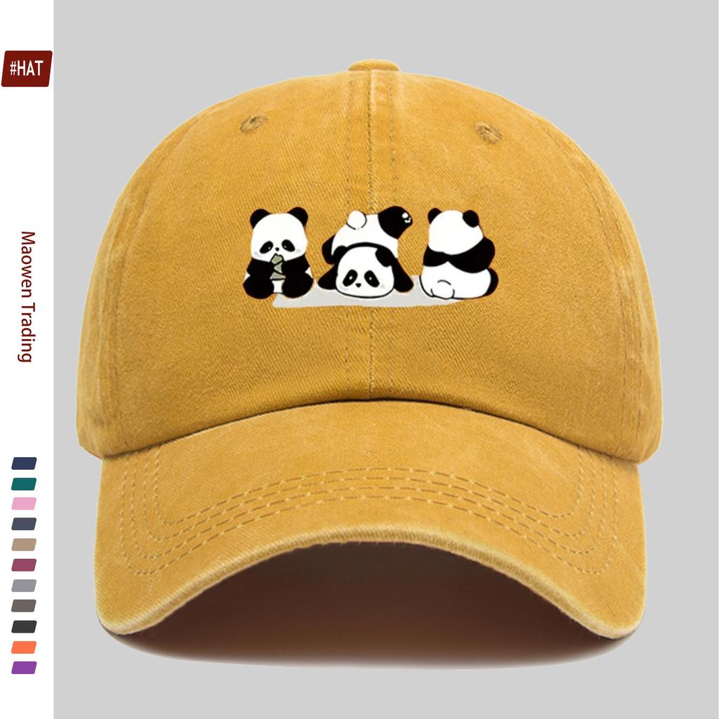 Pc Cartoon Cute Panda Pattern Printed Baseball Cap with Adorable Panda Design Sun Hat Comfortable And Lightweight Adjustable S