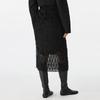 JNBY Feather Embroidered Mesh Straight Skirt