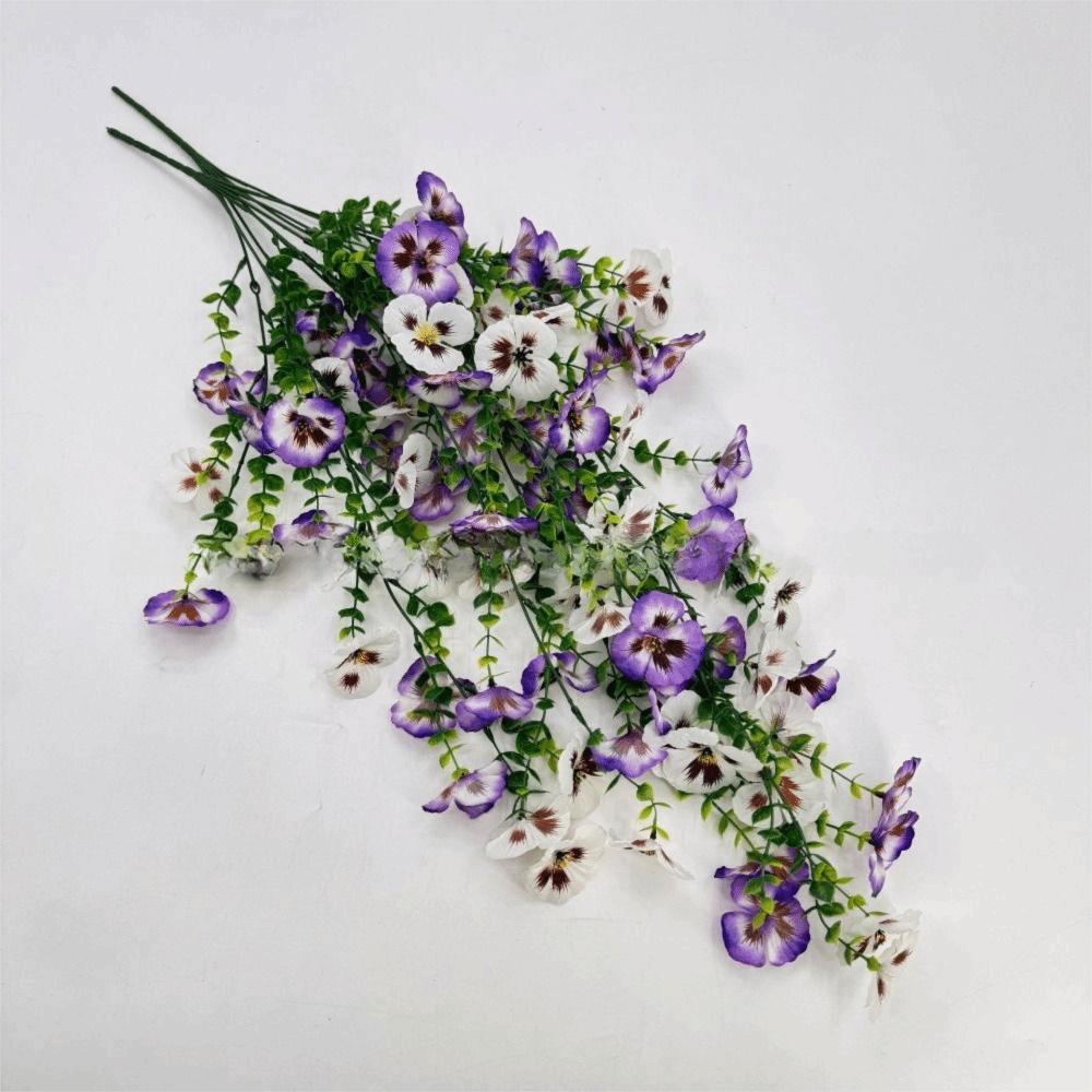 DIY Eucalyptus Pansy Multicolor Simulation Eucalyptus Leaves New Plants Wreath Home Decoration
