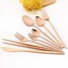 Vintage Rose 304 Stainless Steel Dinnerware Set Cutlery Matte Flatware Dinner Knife Fruit Fork Spoons Chopsticks Tableware Set