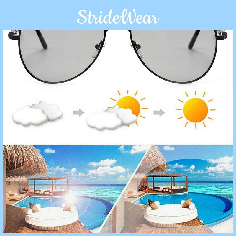 Sunglasses Polarized Photochromic Goggles Men Driving Fishing Transition Glasses