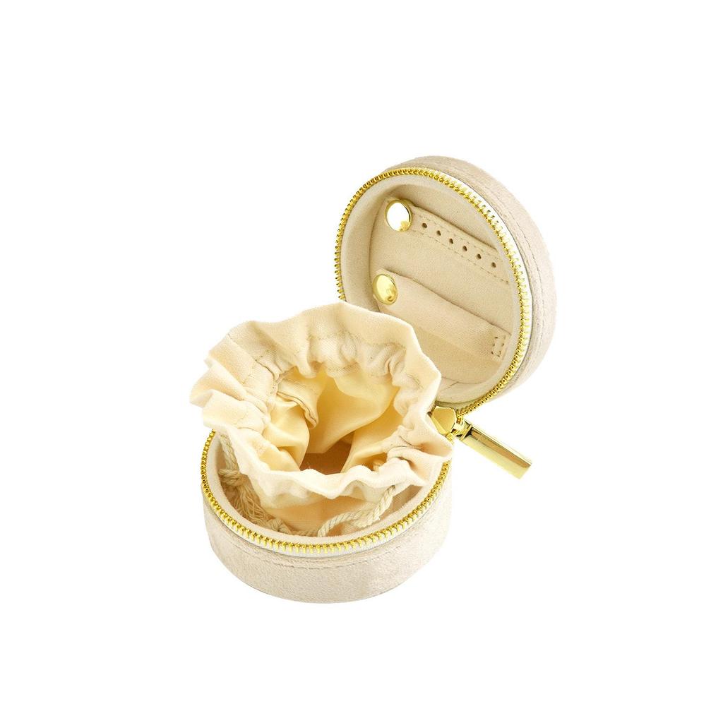 Přenosná sametová krabička na šperky ve tvaru srdce pro náhrdelníky a náušnice - Malá, velká kapacita