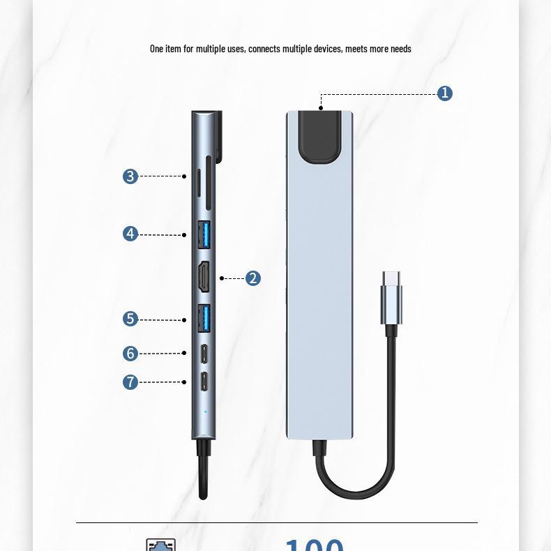 USB-C 8-in-1 Multi-Port Hub for iPad Pro M2