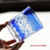 Blue Dragon Eye Whiskey Cup Cheap EDO Kiriko Crystal Wine Glass Japanese Style Rock Tumbler Whisky Snifter Beer Mug Dropshipping
