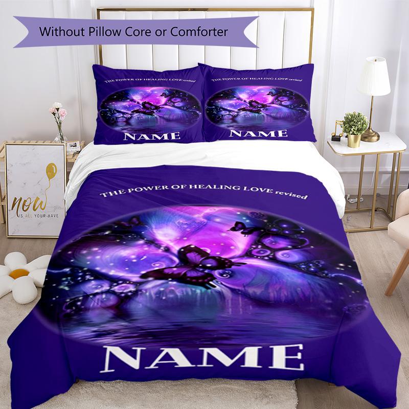 Warner Bros. Works (75) Customize Your Name Bedding Set Breathable Duvet Cover with Pillowcases Home Decoration Birthday Gift