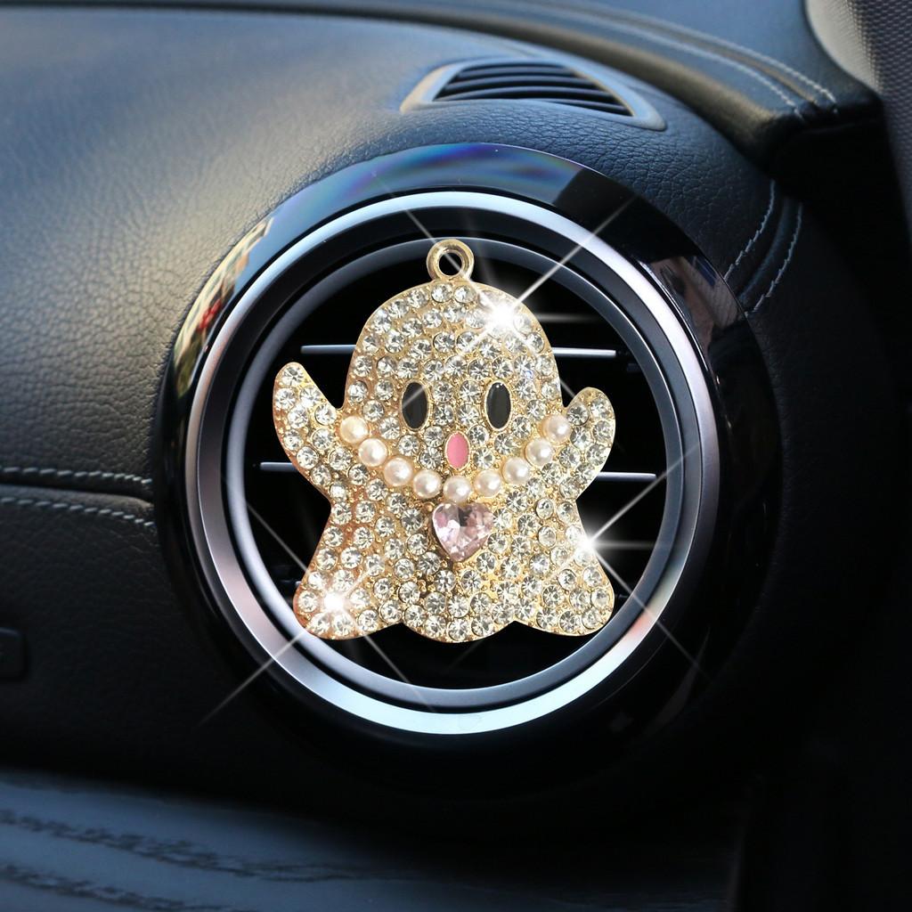 Silver Metal Gold Ghost Car Air Freshener Clip Decorative Aromatherapy Holder