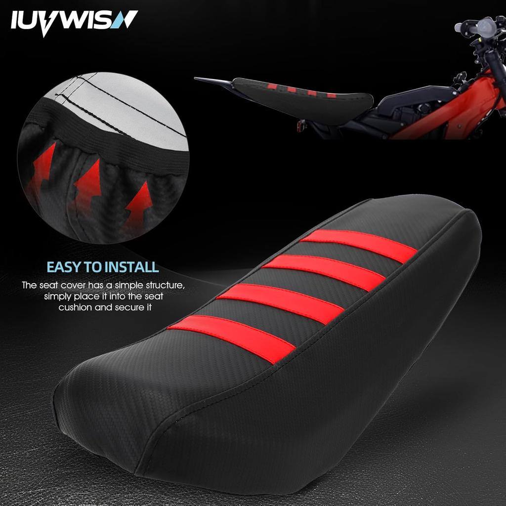 Dirt Bike Seat Cover For Surron Sur Ron LBX Electric Bike Red,High Elastic Leather