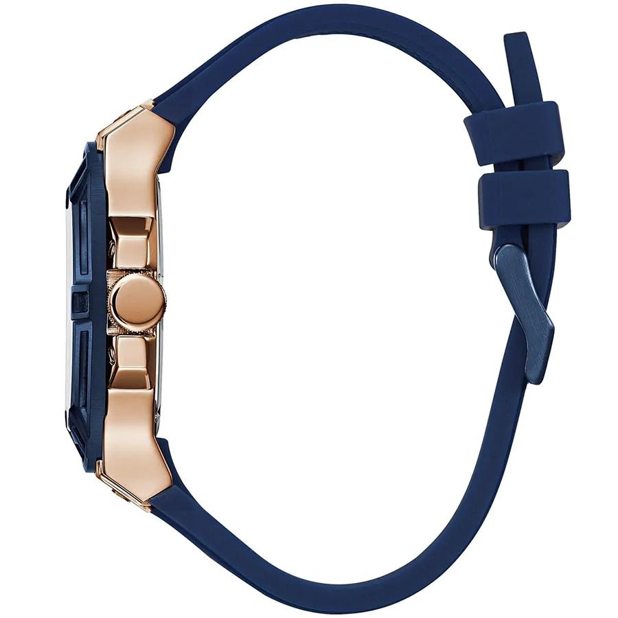 Guess Herren-Quarzuhr mit blauem Silikonarmband - W0247G3