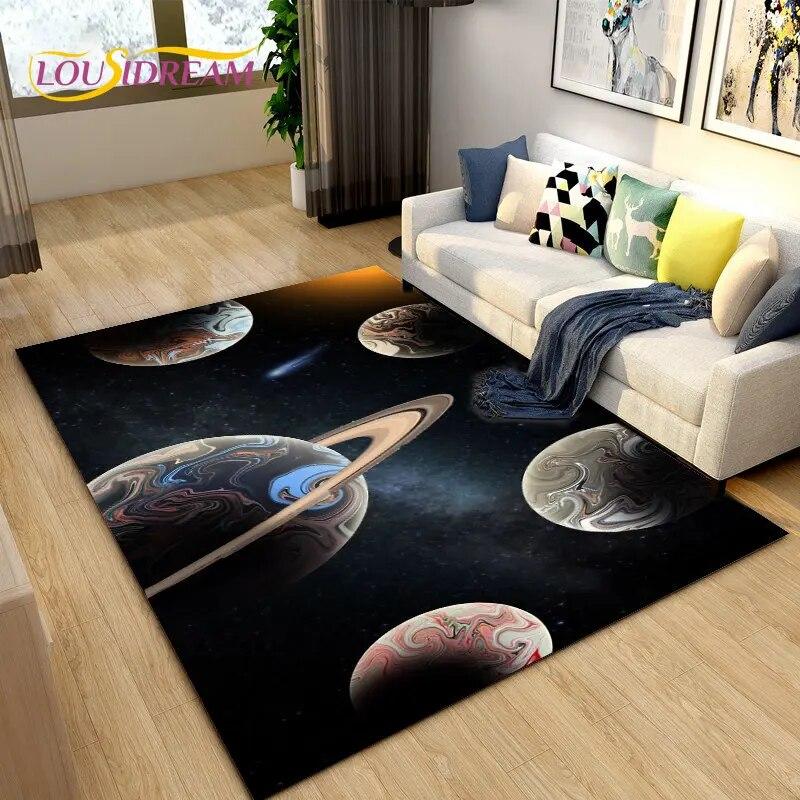 

Космічний килимок з мультяшним астронавтом, килимок для вітальні, прикраса дитячої кімнати, діти грають, повзають, м який нековзкий килимок 40x60cm