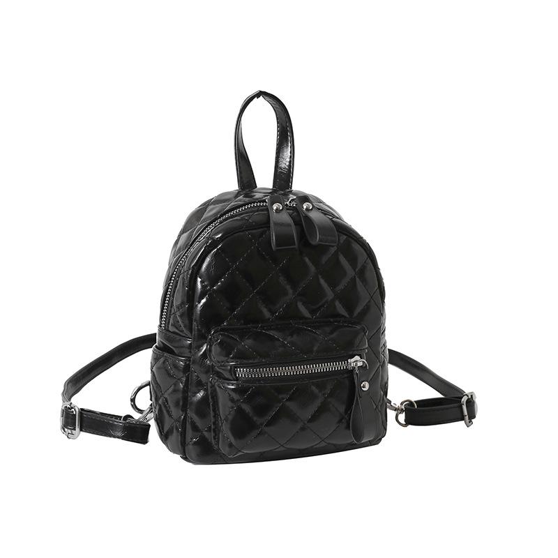 Women's Backpack New Trendy Korean Version Fashion Diamond Simple Temperament Backpack Commuting Fashion Backpack Women