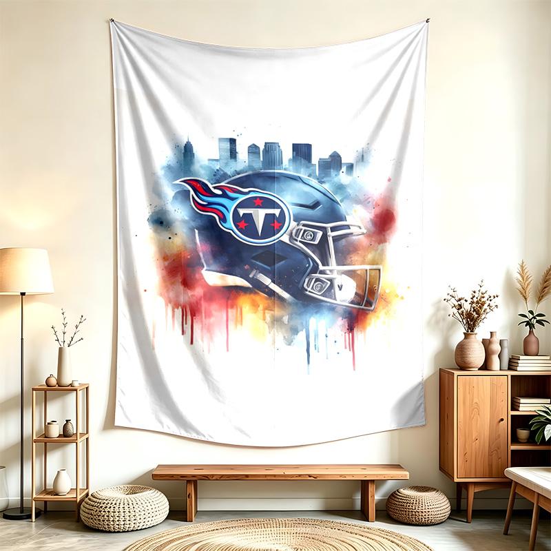 Tennessee Titans (5) Tapestry Suitable For Decorating Homes Dorms And Bedrooms Soft To The Touch And A Perfect Gift For Friends And Family