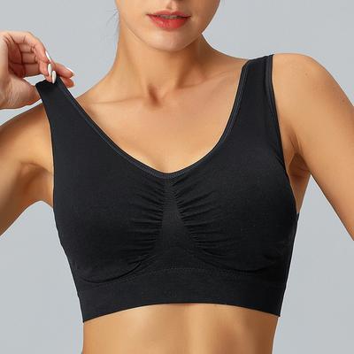 Sports Bra Large Size Women's Sports Bra Double Layer Yoga Running Fitness Underwear Vest