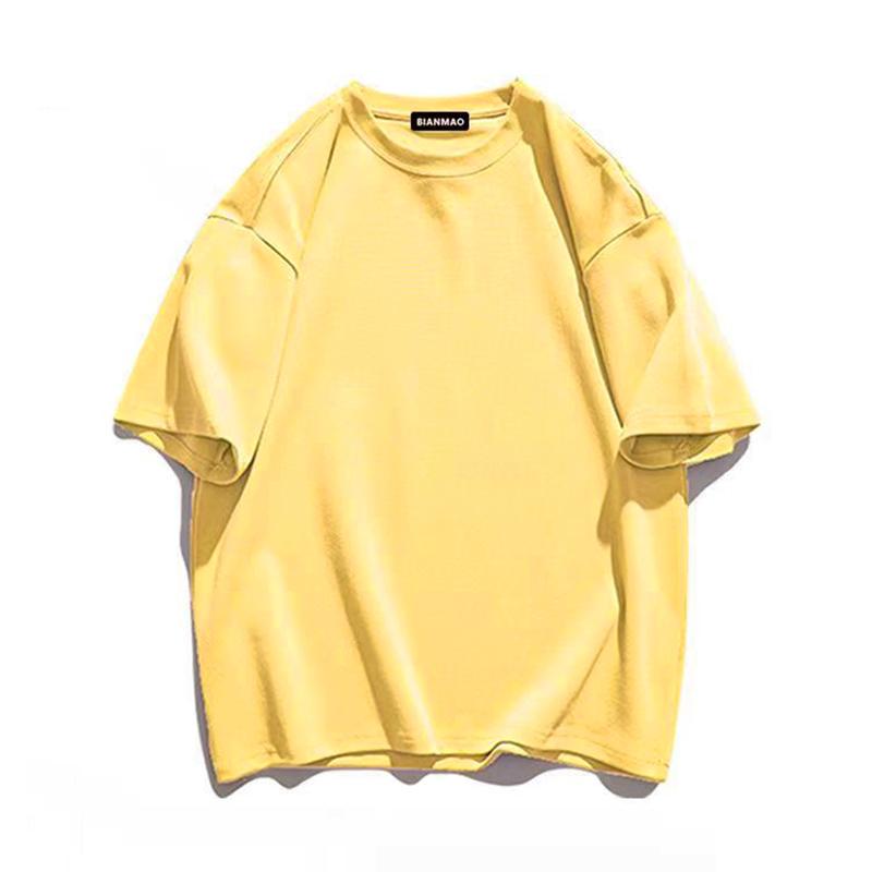 

Мужская футболка 100% хлопок высокого качества футболка мужчины женщины однотонный цвет базовая повседневная одежда большой размер короткий рукав черный белый топ XL золотой