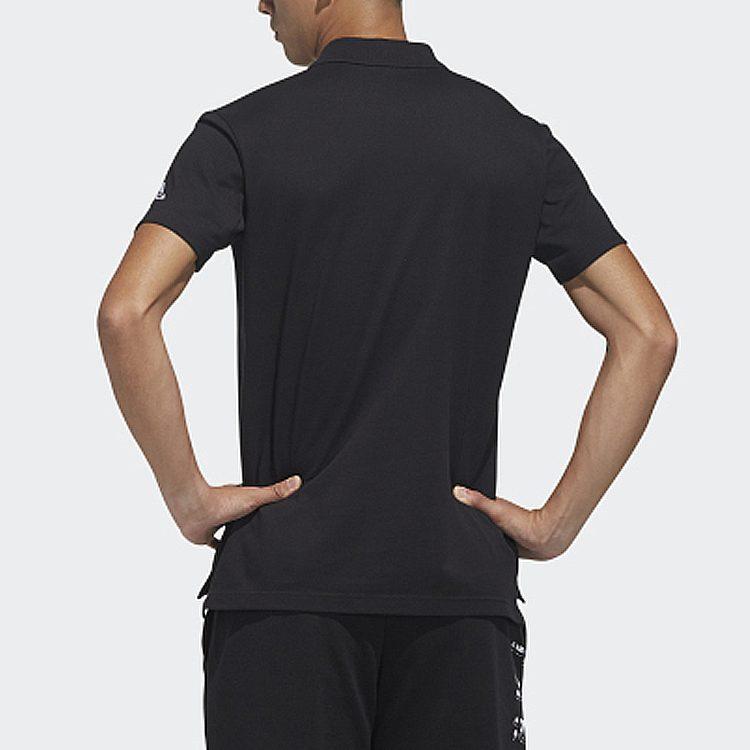 adidas T Shirts Men's Black Crew Neck Moderate Straight Fit FM5418