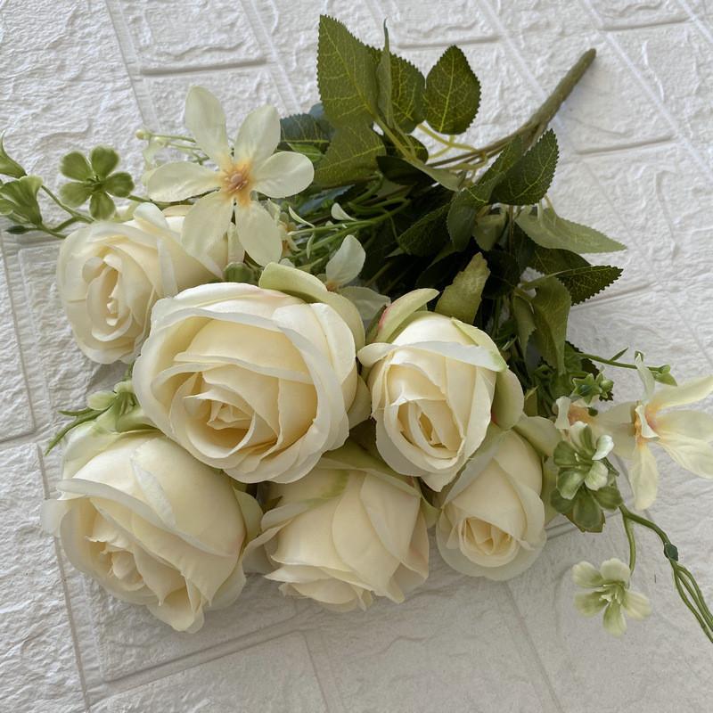 Artificial Flower Wedding Decor With Diamond Accents For Photography And Home Styling