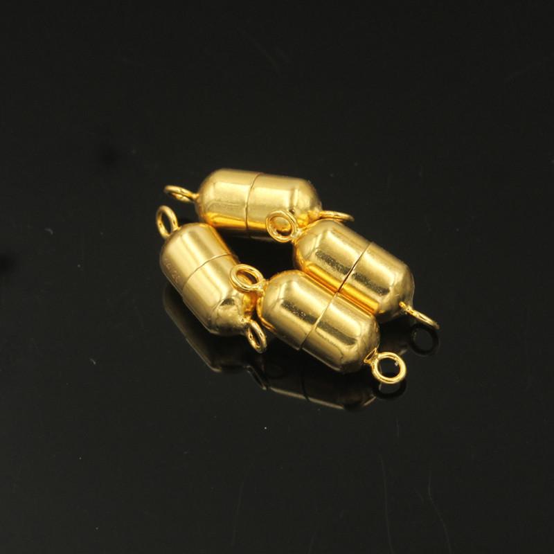 Connettore a Capsula con Chiusura Magnetica in Oro 14K Riempito per Braccialetti e Collane Fai da Te