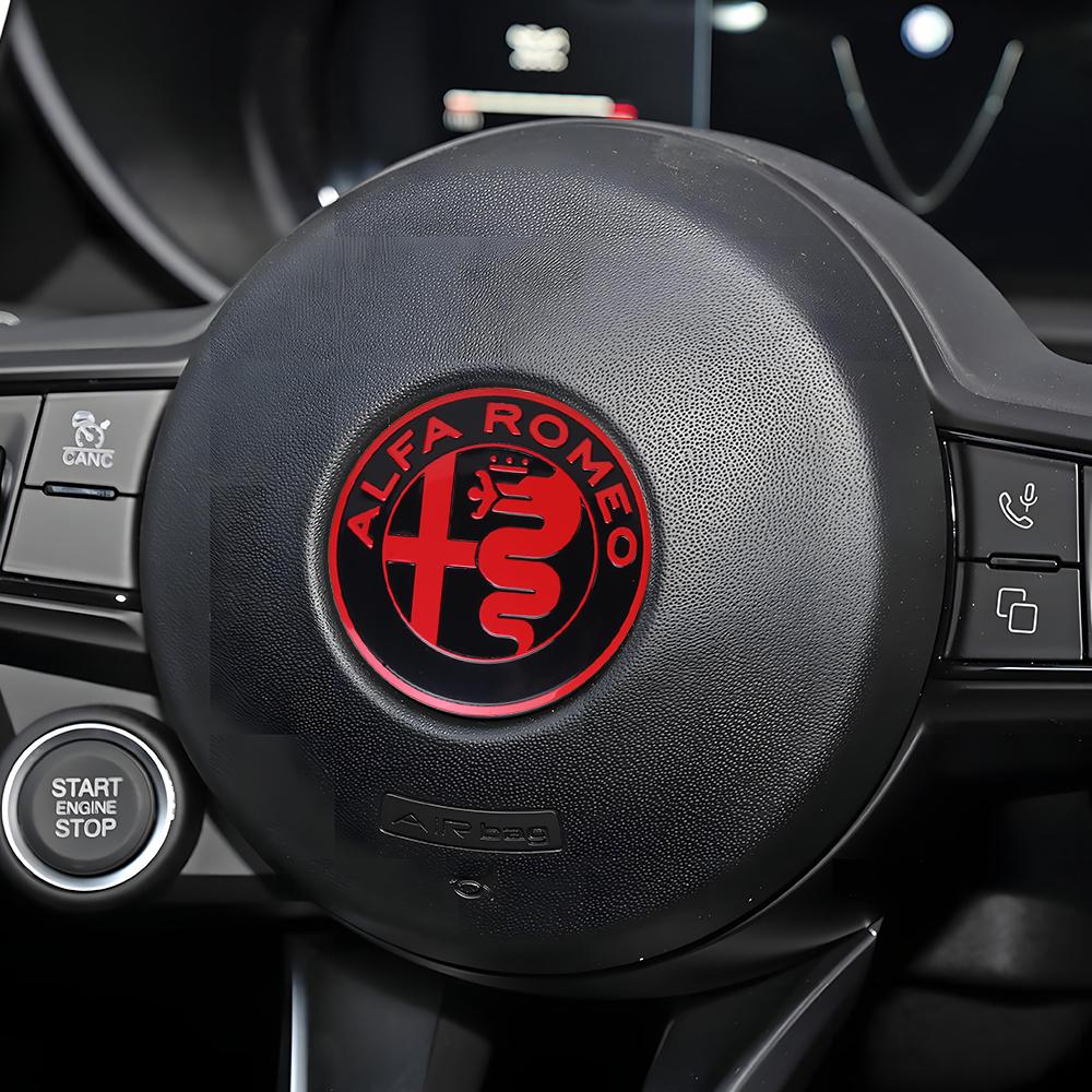 Voor Alfa Romeo 2026 Hete Sticker 40MM Auto Stuurwiel Logo Interieur Centrale Console Knop Stickers Accessoires Voor Alfa Romeo Gi