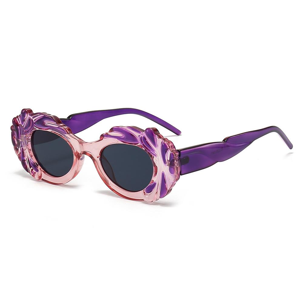 

Ins Popular Fashion Square Double Color Punk Men Sunglasses Vintage Brand Designer Blue Orange Eyewear Women Shades Uv400 as picture