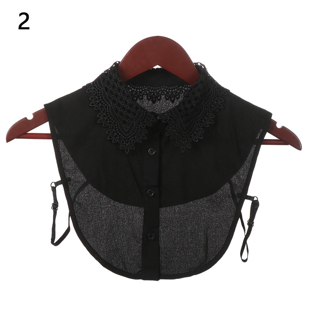 Classic Women Cotton Lace Fake Collar Vintage Detachable Clothes Accessories Lapel Blouse Top Shirt Collar False Collar DropShip