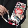Mirror Anti-theft Lanyard Phone Case Compatible and Suitable for iPhone15 14 13 12 11promax Apple Bear