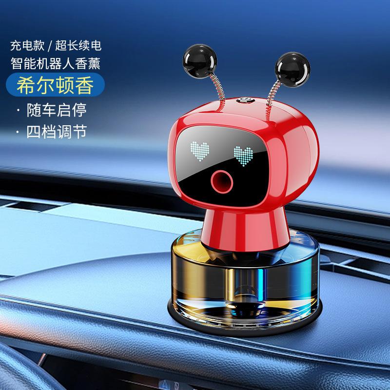 Design Robot Difuzor de Aromă Auto Reîncărcabil Ochi Emoționali AI 4 Moduri Reglabile Odorizant Inteligent pentru Mașină