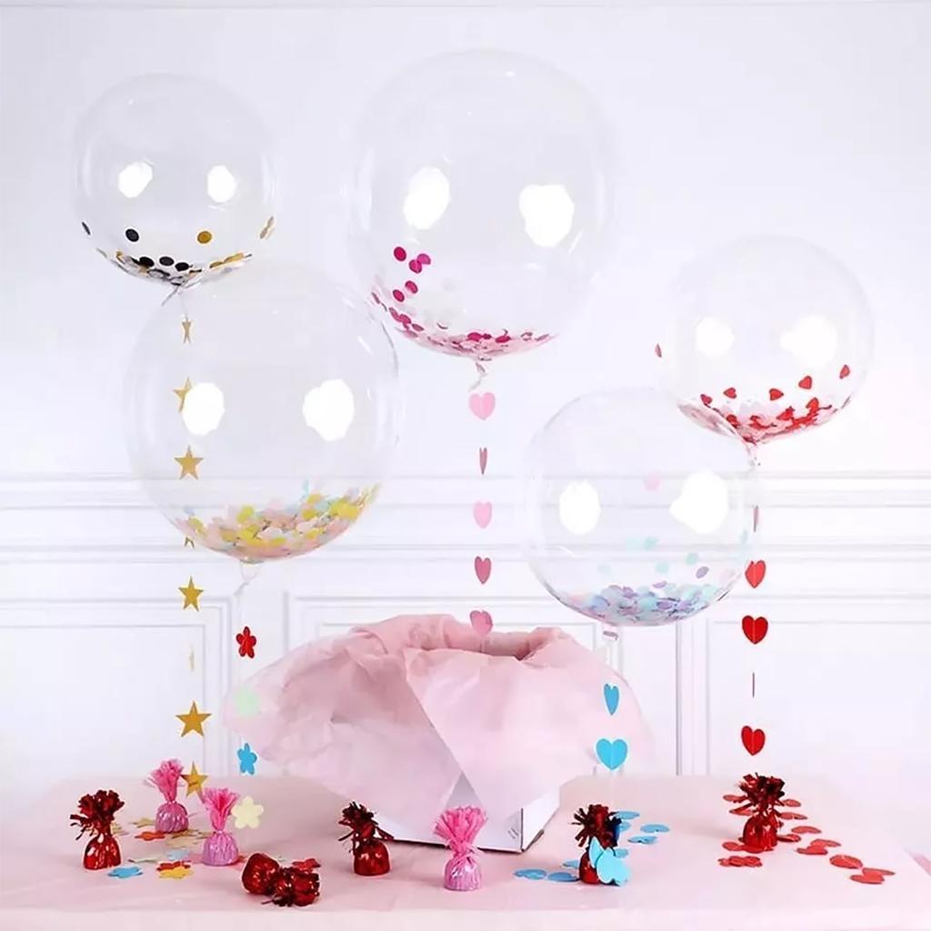 10pcs Luminous Balloon Thickened Explosion Proof Reusable Clear Light Up Balloon for Party Wedding